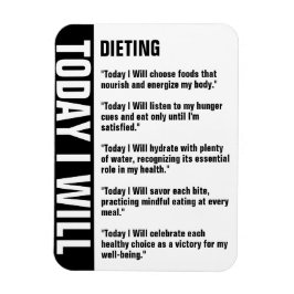 Ímã Lembrete de Objetivos de Dieta Personalizar