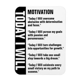 Ímã Lembrete de Objetivos de Motivação Personalizar