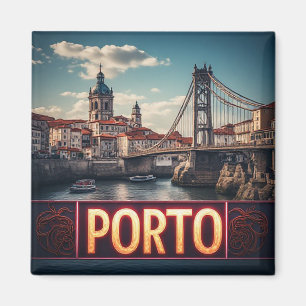 Imã 🧲 Lembrete de Viagem para Porto Portugal para Tes