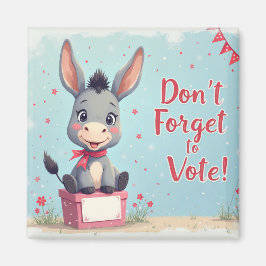 Imã Lembrete de Voto de Burro Alegre