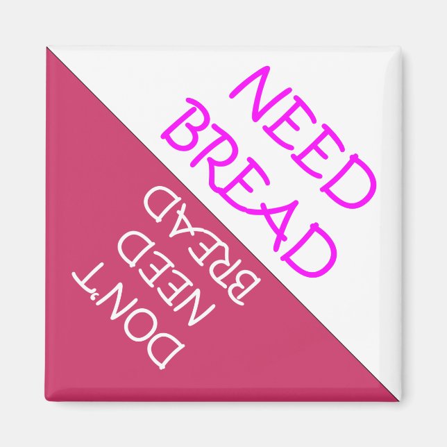 Imã Lembrete do Fridge de Pão Necessário (Frente)