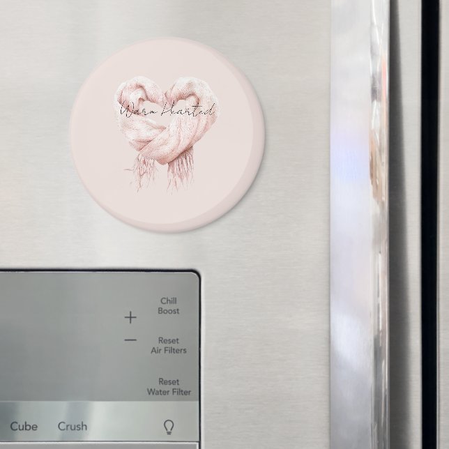 Imã Lenço Coração Rosa Bege Quente Coração (In Situ (Fridge))