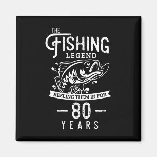 Imã Lenda da Pesca Presente de Aniversário de 80 Anos