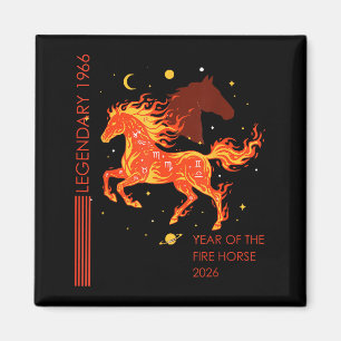Imã Lendário cavalo de fogo 1966 aniversário de 60 ano