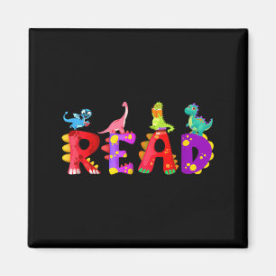 Imã Lendo dinossauro divertido t rex dino amante de li