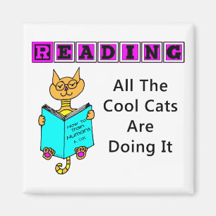 Imã Lendo, todos os gatos legal estão fazendo-o