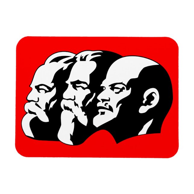 Ímã Lenin, Marx, Engels, União Soviética, Comunismo (Horizontal)