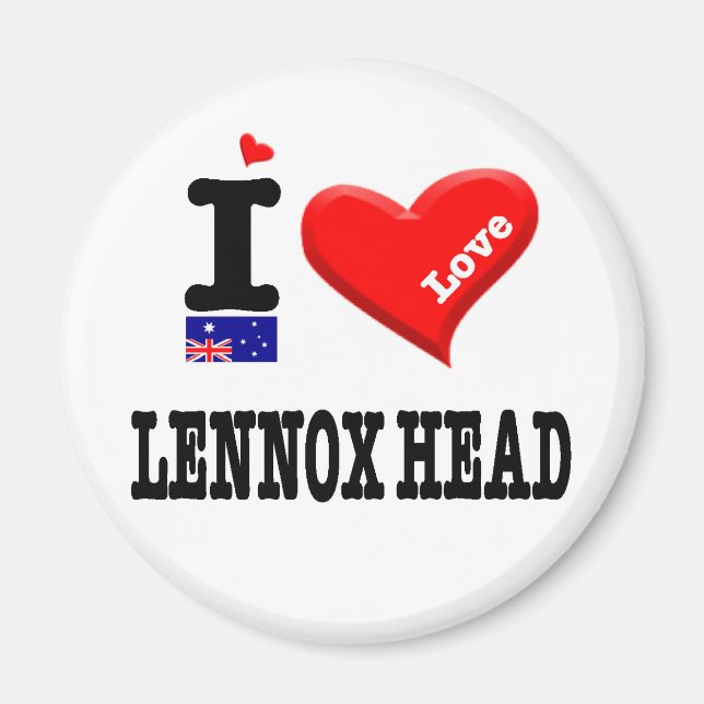 Imã LENNOX HEAD - I Love (Frente)