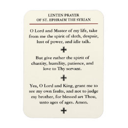 Ímã Lenten Prayer of Ruas. Ephraim, o sírio