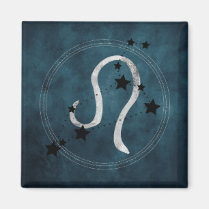 Imã Leo, o zodiac da constelação de leão preto e pr