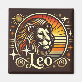 Imã Leo Zodiac Magnet Vintage Design