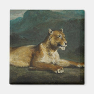 Imã Leoa que reclina, c.1855 (óleo no painel)