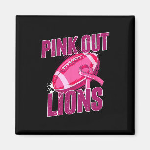 Imã Leões Pink Out Futebol Tackeiam Cancer Da Mama