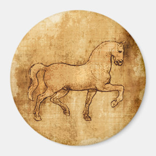 Imã Leonardo Da Vinci Horse Art