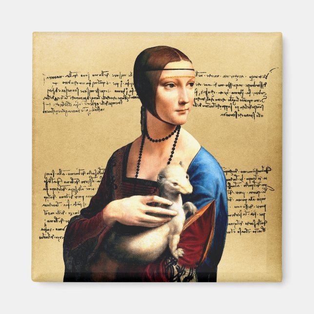 Imã Leonardo da Vinci Lady com Ermine (Frente)