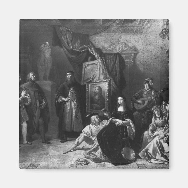 Imã Leonardo da Vinci pintando o Gioconda (Frente)
