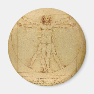 Imã Leonardo da Vinci - pintura do homem de Vitruvian