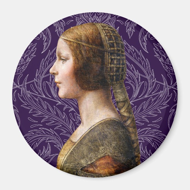 Imã Leonardo da Vinci Retrato La Bella Principessa (Frente)