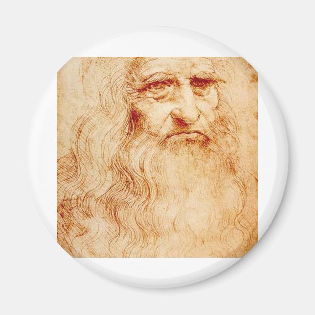 Imã Leonardo da Vinci, suposto autorretrato. (Frente)