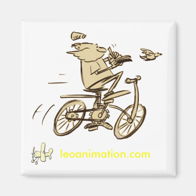 Imã Leonardo - magnet quadrado (Frente)