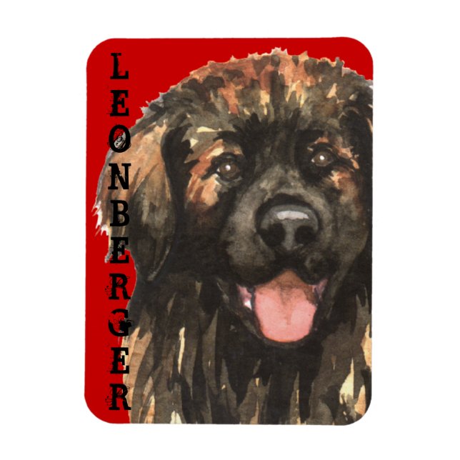 Ímã Leonberger Color Block (Vertical)