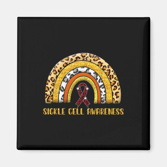Imã Leopard Rainbow Sickle Cell Warrior (Frente)