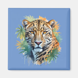 Imã Leopard Vetor Art Animal Na Natureza Majestosa