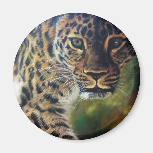 Imã Leopard Walking at Sunset (Frente)