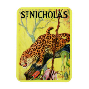 Ímã Leopardo 1929 da capa de revista de São Nicolau