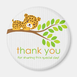 Imã Leopardo Bonito Obrigado Magnet