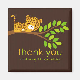 Imã Leopardo Bonito Obrigado Magnet