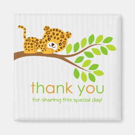 Imã Leopardo Bonito Obrigado Magnet