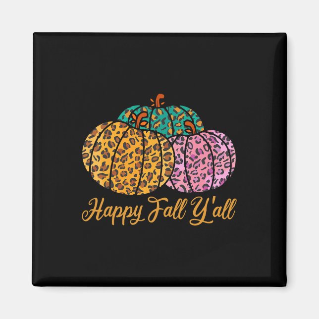 Imã Leopardo Pumpkin Feliz Queda Aall Autumn Pumpkin S (Frente)