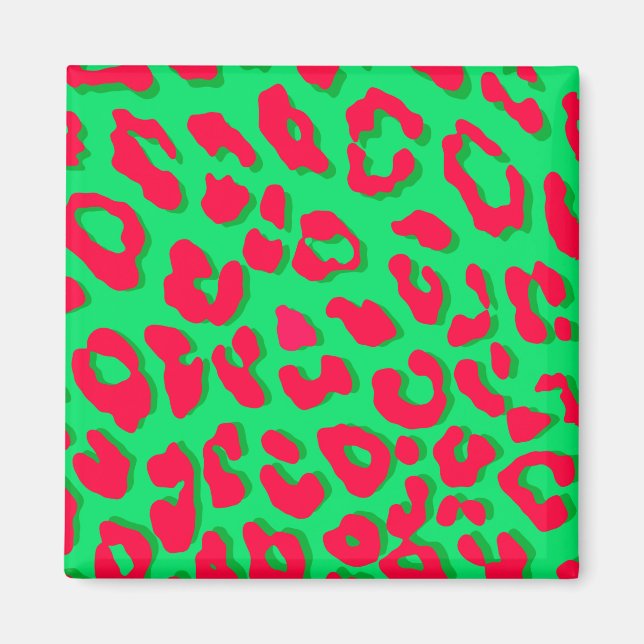Imã Leopardo - Vermelho Verde (Frente)