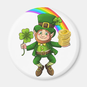 Imã Leprechaun afortunado do arco-íris de Bitcoin