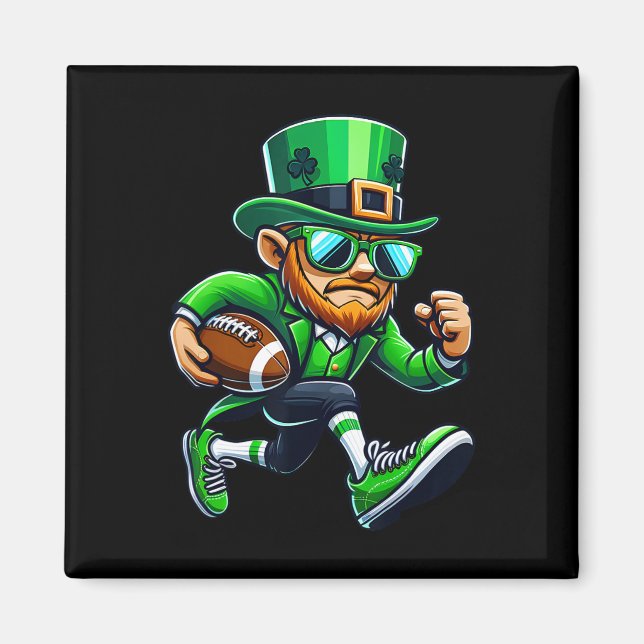 Imã Leprechaun Jogando Futebol Dia de São Patrício Esp (Frente)