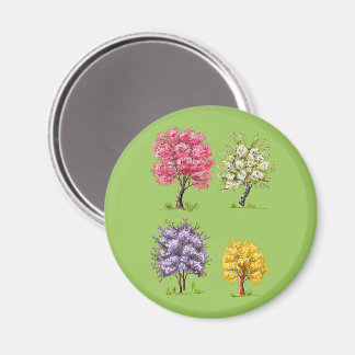 Imã Les arbres en fleurs, couleurs imaginaires.