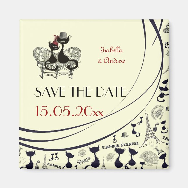 Imã Les Aristochats Noirs - paixão francesa (Frente)