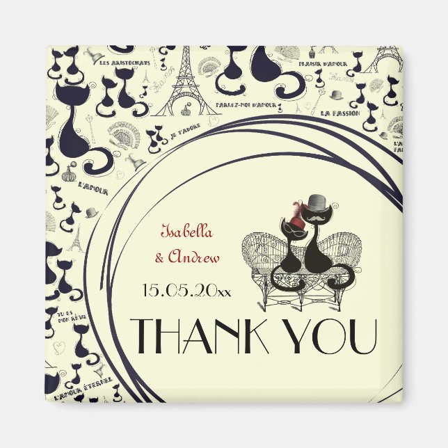 Imã Les Aristochats Noirs - paixão francesa (Frente)