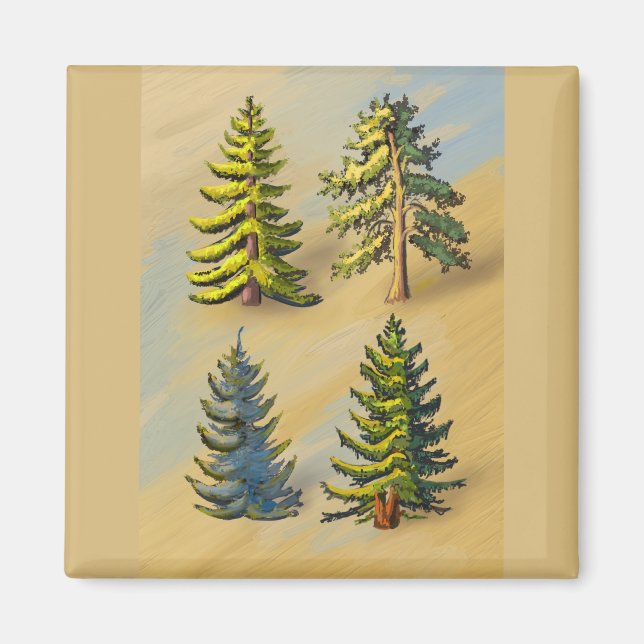 Imã Les quatres variétés de sapins, botanique. (Frente)