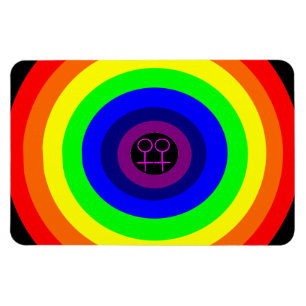 Ímã Lésbicas ao redor do Rainbow Premium Magnet