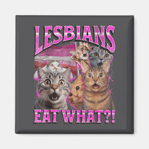 Imã Lésbicas Comem O Que_! Gato Divertido Orgulho Gay