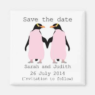 Imã Lésbicas, pinguins de mãos dadas salvam a data
