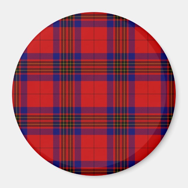 Imã Leslie tartan xadrez azul roxa (Frente)