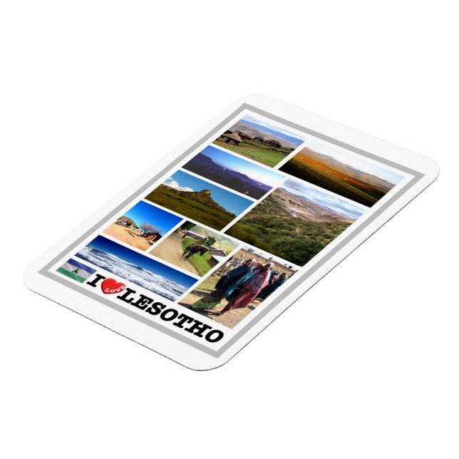 Ímã Lesoto - Eu Amo - (Left Side)