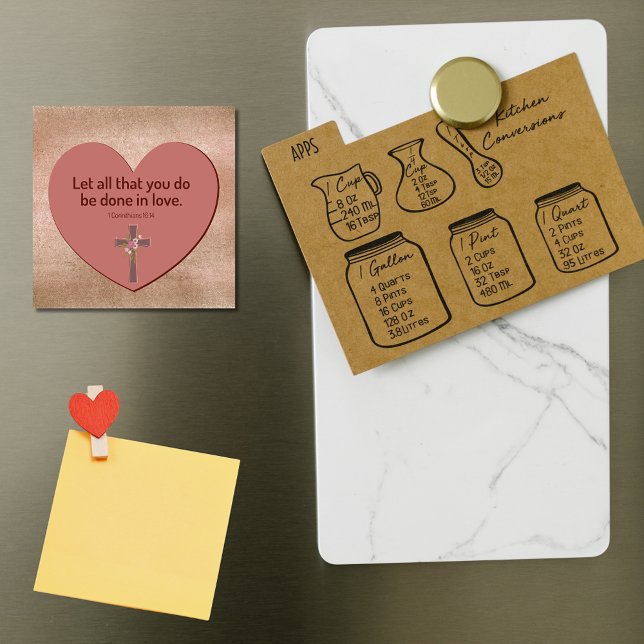 Imã Let All That You Do Be Done in Love Heart (Let All That You Do Be Done in Love magnet)