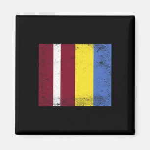 Imã Letônia Design da Bandeira da Ucrânia Orgulho Letã