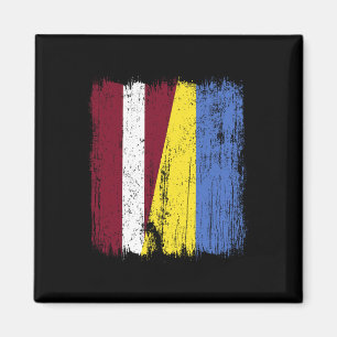 Imã Letônia Ucrânia Meia Bandeira Letão Ucraniano Patr