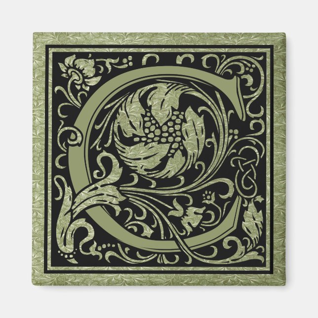 Imã Letra C - Primeira Letra Monograma (Frente)