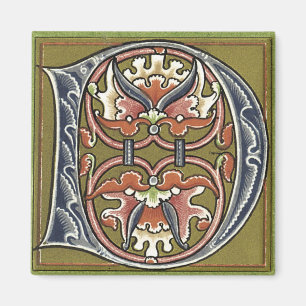 Imã Letra 'D' em cor - ímã